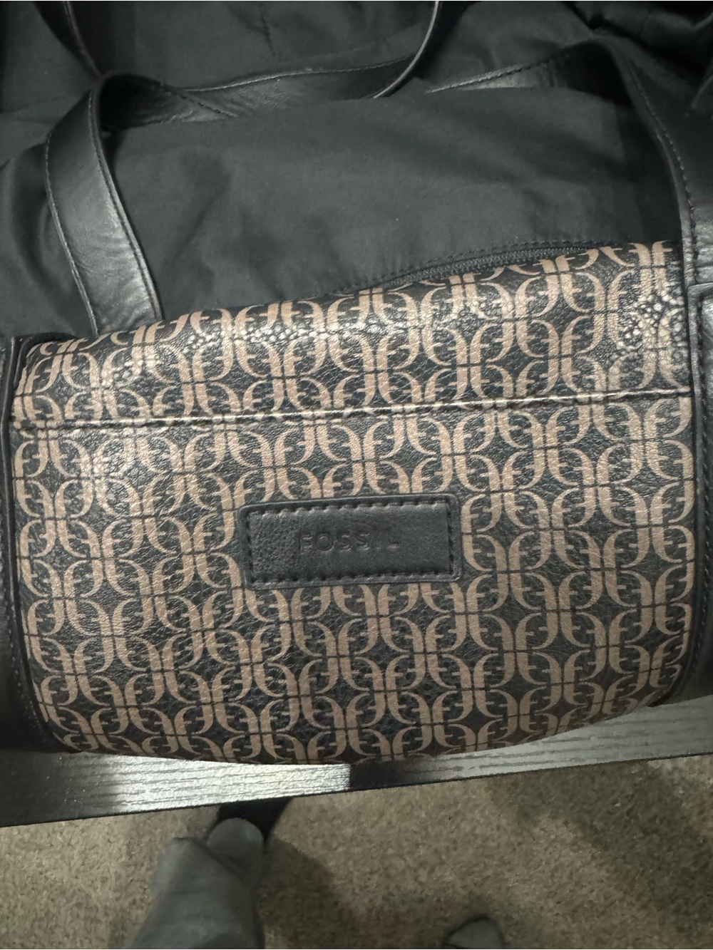 Fossil Men’s Brown Patterned Shoulder Bag